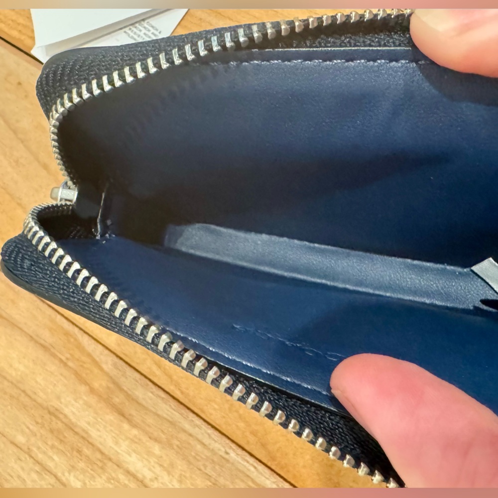 NWT Coach Zip Card Case in Quilted Denim - Picture 4 of 4